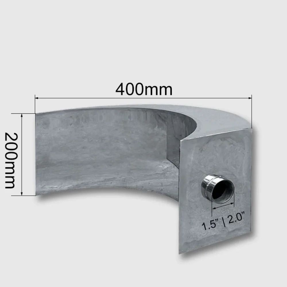 1pcs Waterfall Mini Pool Nozzle Water Curtain 304 Stainless Steel Arc Hook Slap Bath Equipment