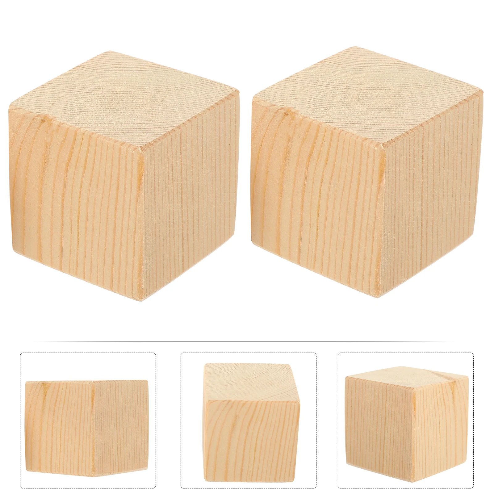 2pcs Furniture Risers 5x5x5cm Wood Bed Legs Desk Raisers Blocks Table Sofa Couch Lifts Sturdy Floor Wood Block Protectors Space  image 3