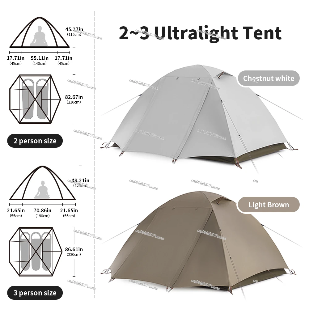 Naturehike Camping Tent 2-3 People Waterproof UPF50+ Camping Tent Outdoor Ultralight Portable Hiking Trekking Sun Shelter