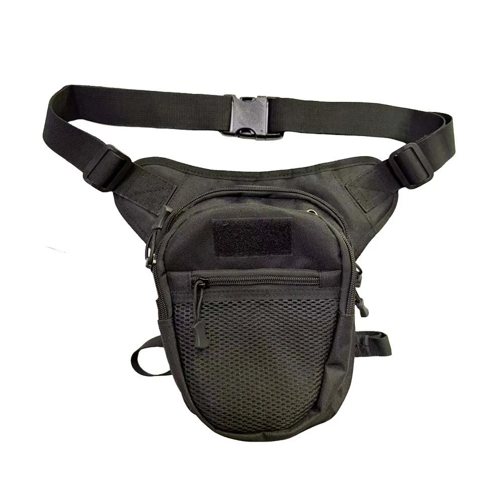 حقيبة الساق التكتيكية دراجة نارية الساق حزمة للجنسين سعة قابلة للتوسيع مادة متينة أشرطة كتف قابلة للتعديل الأنشطة في الهواء الطلق