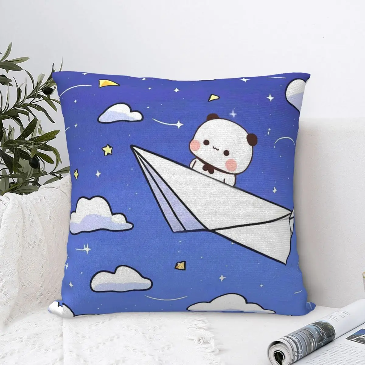 Cute Bubu & Dudu Pillow Case Retro Trendy Pillow Cover Soft Graphic Cushion Cover Pillowcases For Sofa Home Decorative