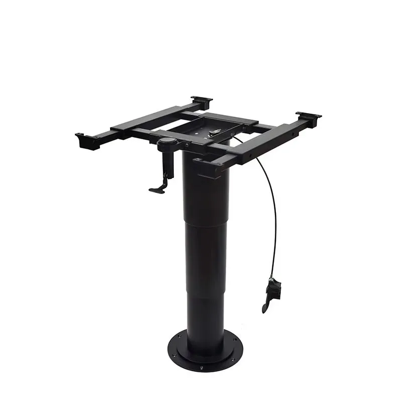 Aluminum Alloy RV Pneumatic Lifting Table Leg with 360 Degree Rotating up & Down Desk Leg for Motorhome Caravan Camper Van
