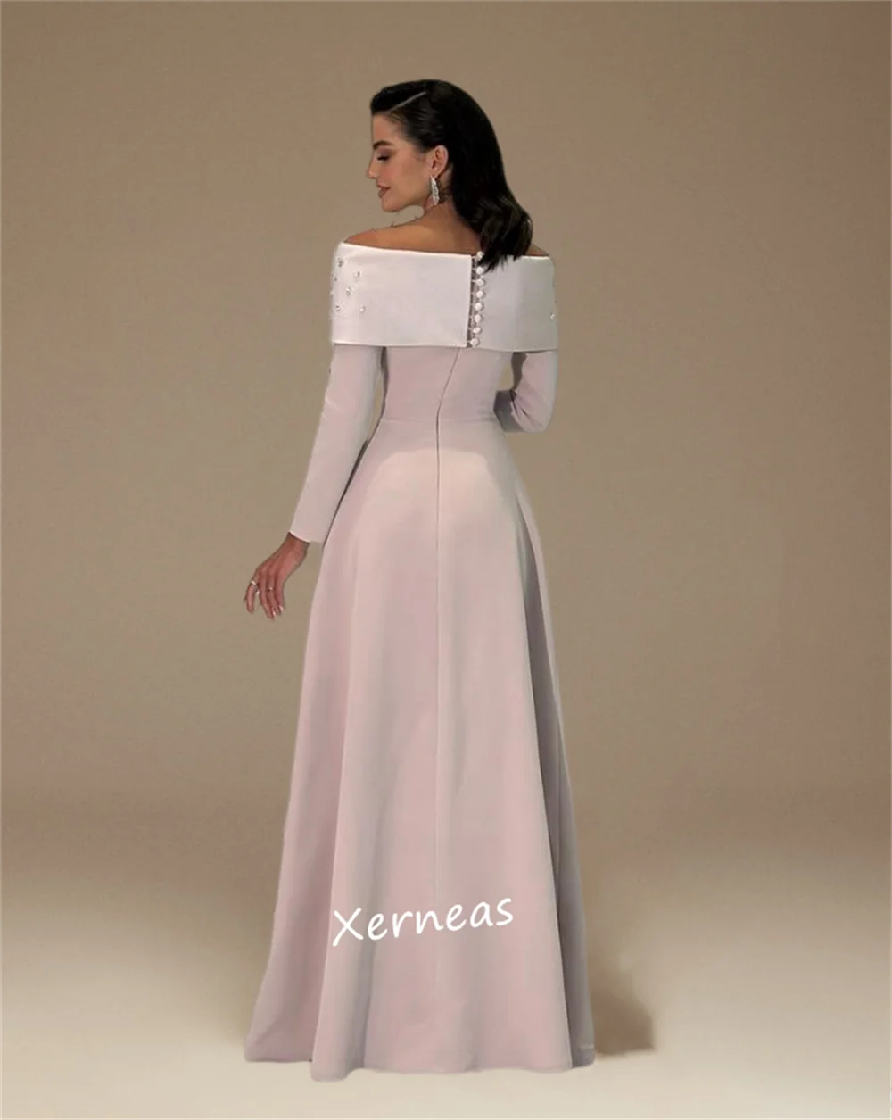 Customized Party Gown Jersey Applique Off-the-shoulder A-line Long Dresses Bespoke Occasion Simple Exquisite High Quality
