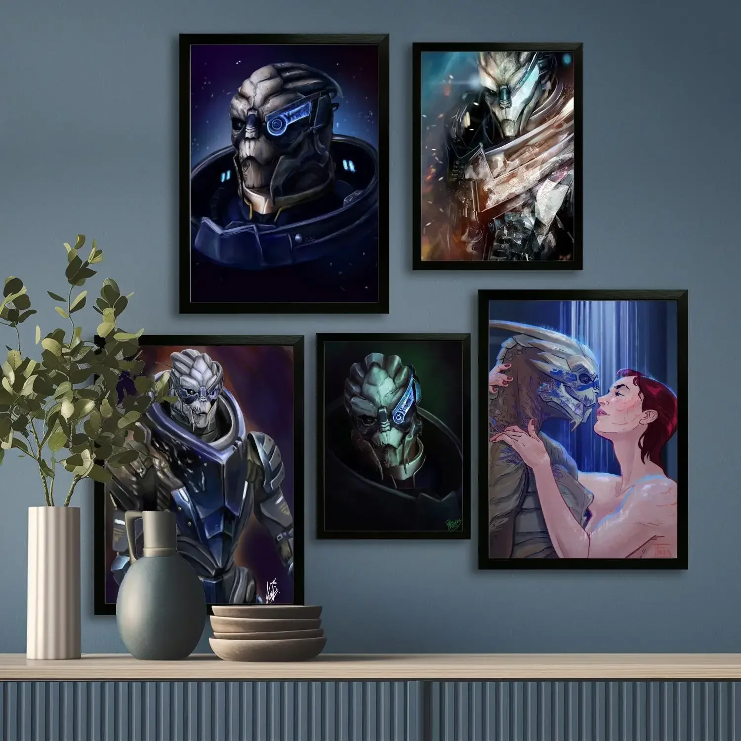 Garrus Close Up Mass Effect Canvas Art Poster and Wall Art, Picture Print, Modern Family Bedroom Decor,Decorative painting