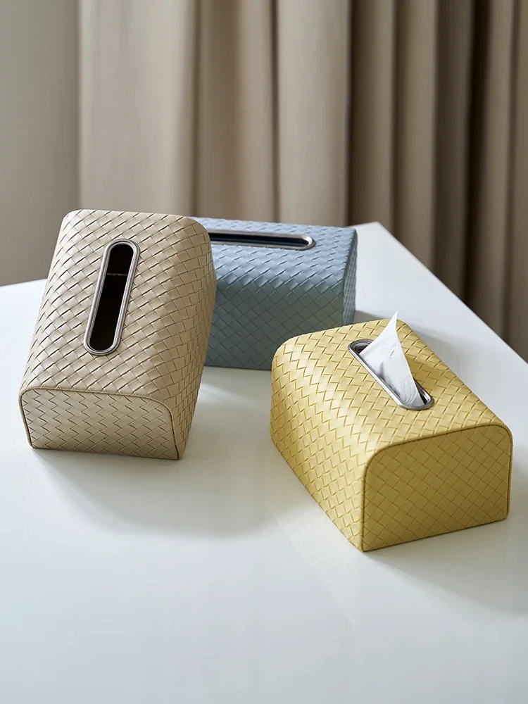 

Light luxury living room paper box, high-end restaurant tissue box, leather storage box, creative modern minimalist leather rect