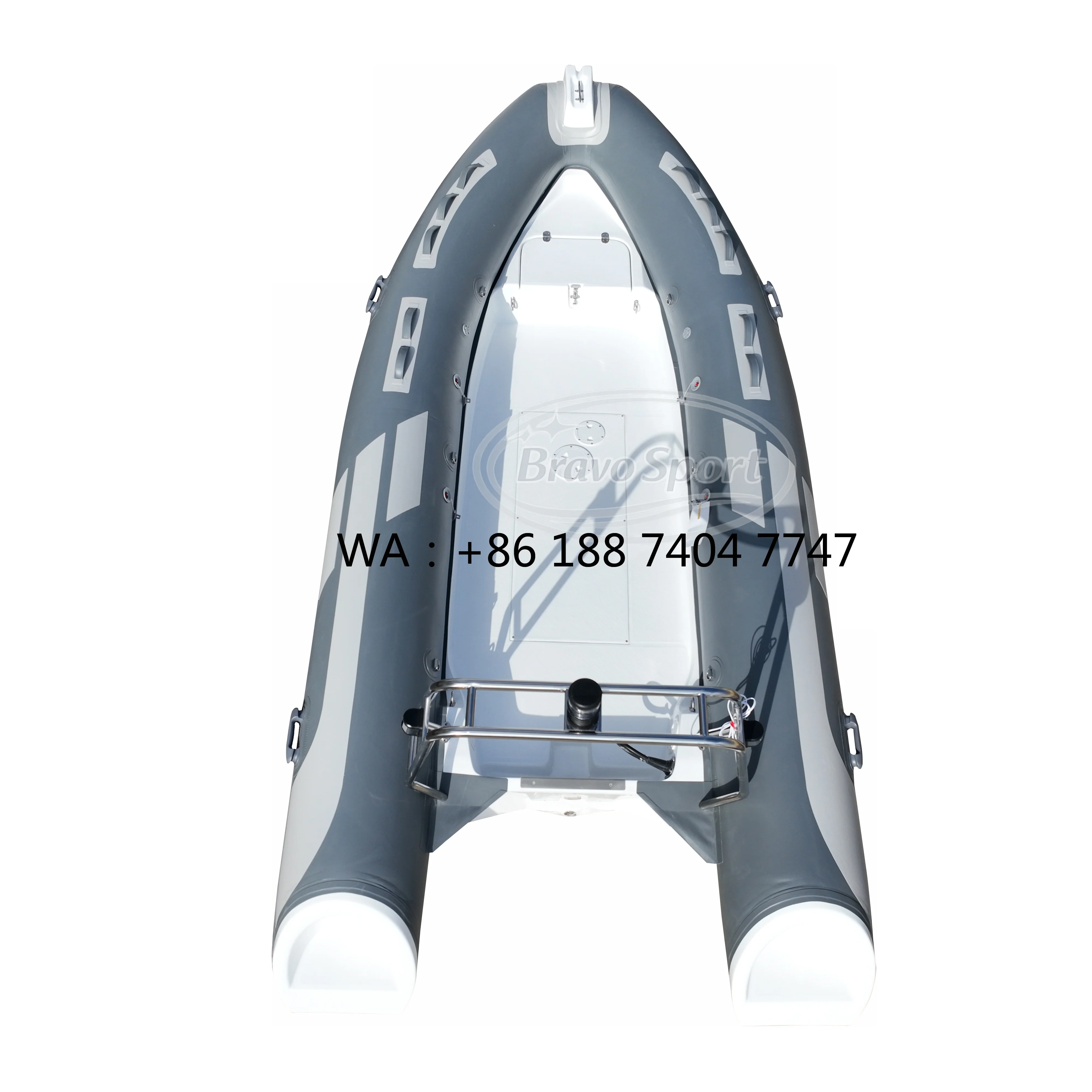 Hot Selling 7 People RIB-430 Durable Fiberglass White Hypalon Tube Inflatable Boat for Sale