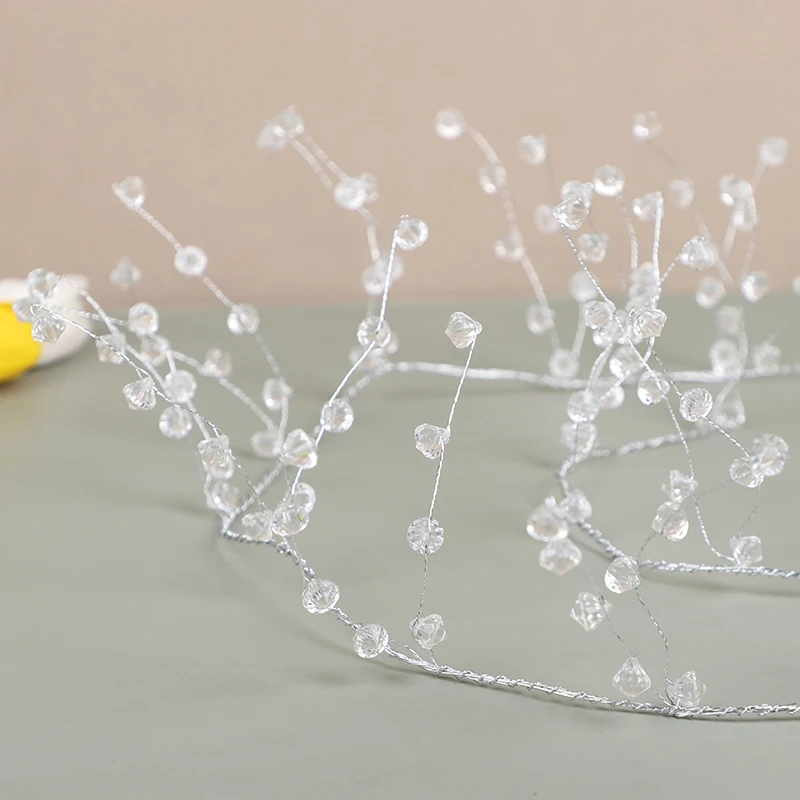 1-1.5m Acrylic Crystal Beads Curtain Garland Clear Water Drop Diamond Shape Branch String Wedding Birthday Party Hanging Decors