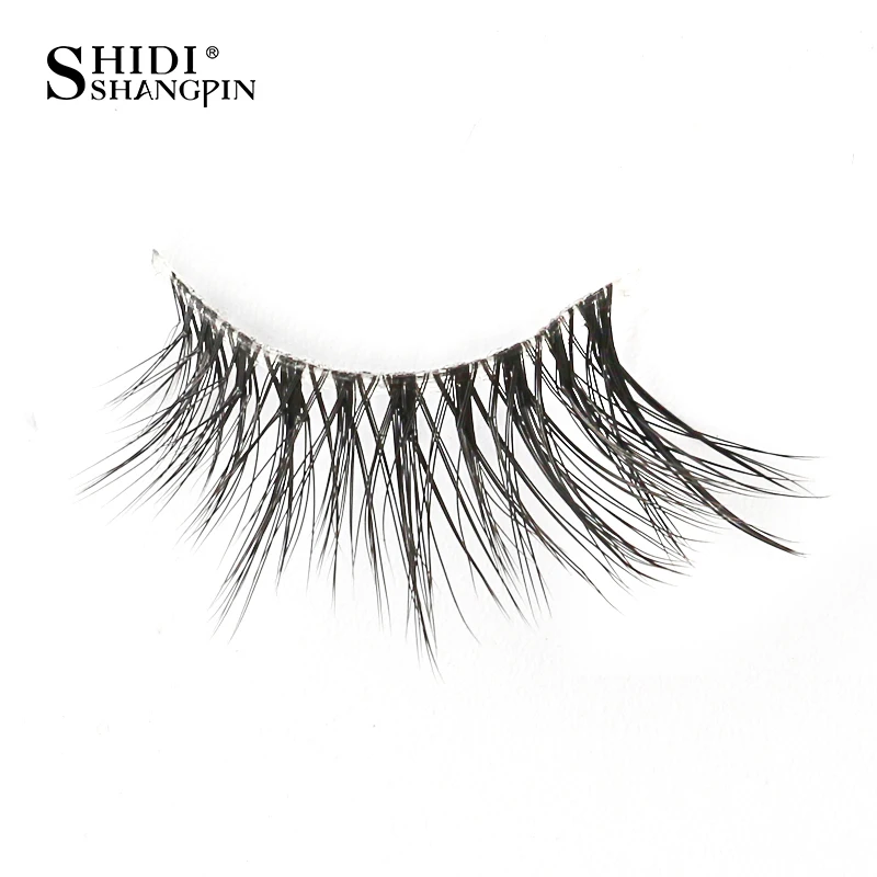 SHIDISHANGPIN 3/5 Paar halbe Wimpern, transparenter Stiel, unsichtbares Band, künstliche Nerzwimpern, wiederverwendbar, falsche Wimpern, natürlich, flauschig – Detail 21