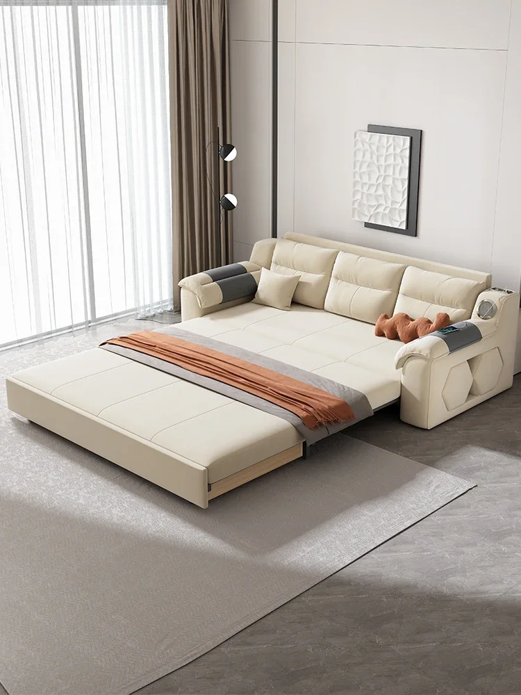 Small apartment living room folding sofa telescopic bed new multifunctional sofa bed dual-use