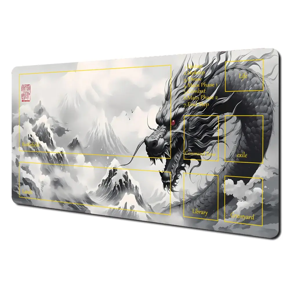 

Dragon Anime Mouse pad Fantasy-themed M/TCG playmat game mat Duel pads Beginner Card Battles Commander Gaming Deskpad with zone