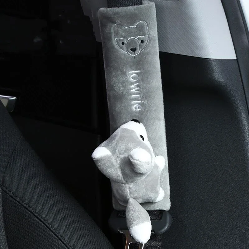 Cute Cartoon Car Seatbelt Cover Seat Belt Harness Cushion Shoulder Strap Protector Pad for Children/ Kids Toy Animal Ornaments