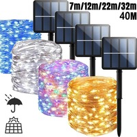 LED Solar String Light Outdoor Garden Fairy Lights 400 Leds Waterproof Lamp for Christmas Party Decor 7m/12m/22m/32m/40m