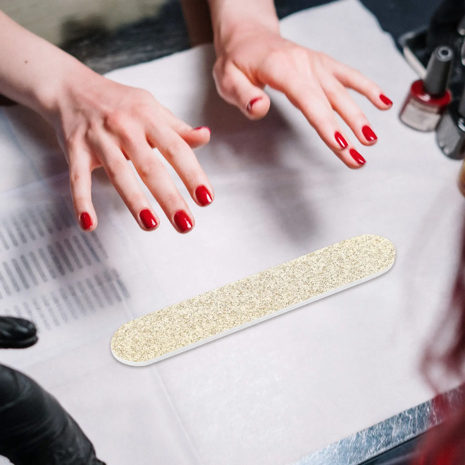 

50Pcs Glitter Eva Nail Files Portable Manicure Pedicure File Tools Salon Household Nail Shaping Polishing Buffers