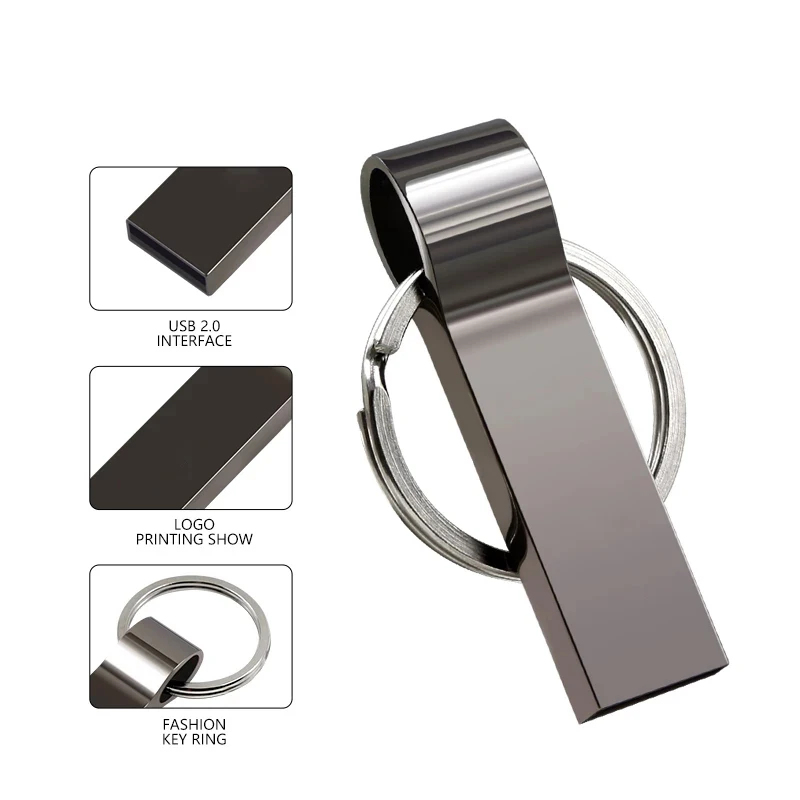 Usb 2.0 Flash Drive Mini Pen Drive 64Gb 32Gb 16Gb 8Gb 4Gb Metalen Usb Stick Pendrive 128Gb 256Gb 512Gb Memory Stick Cadeau Sleutelhanger