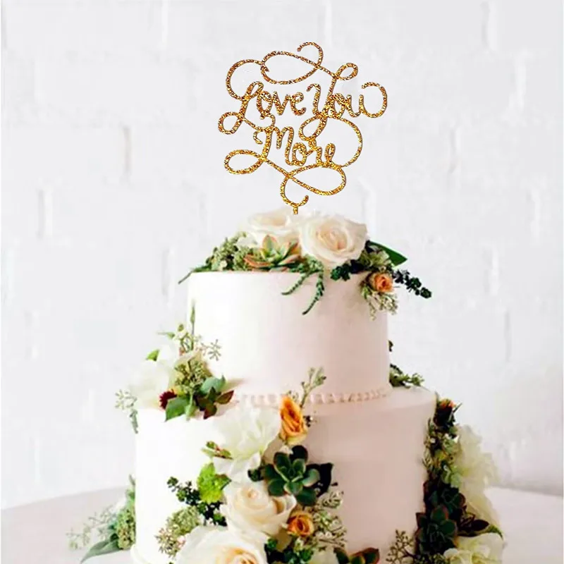 Why the Love You More Wedding Cake Topper Mirror Gold/Black Acrylic Is the Ultimate Choice for Your Special Occasion