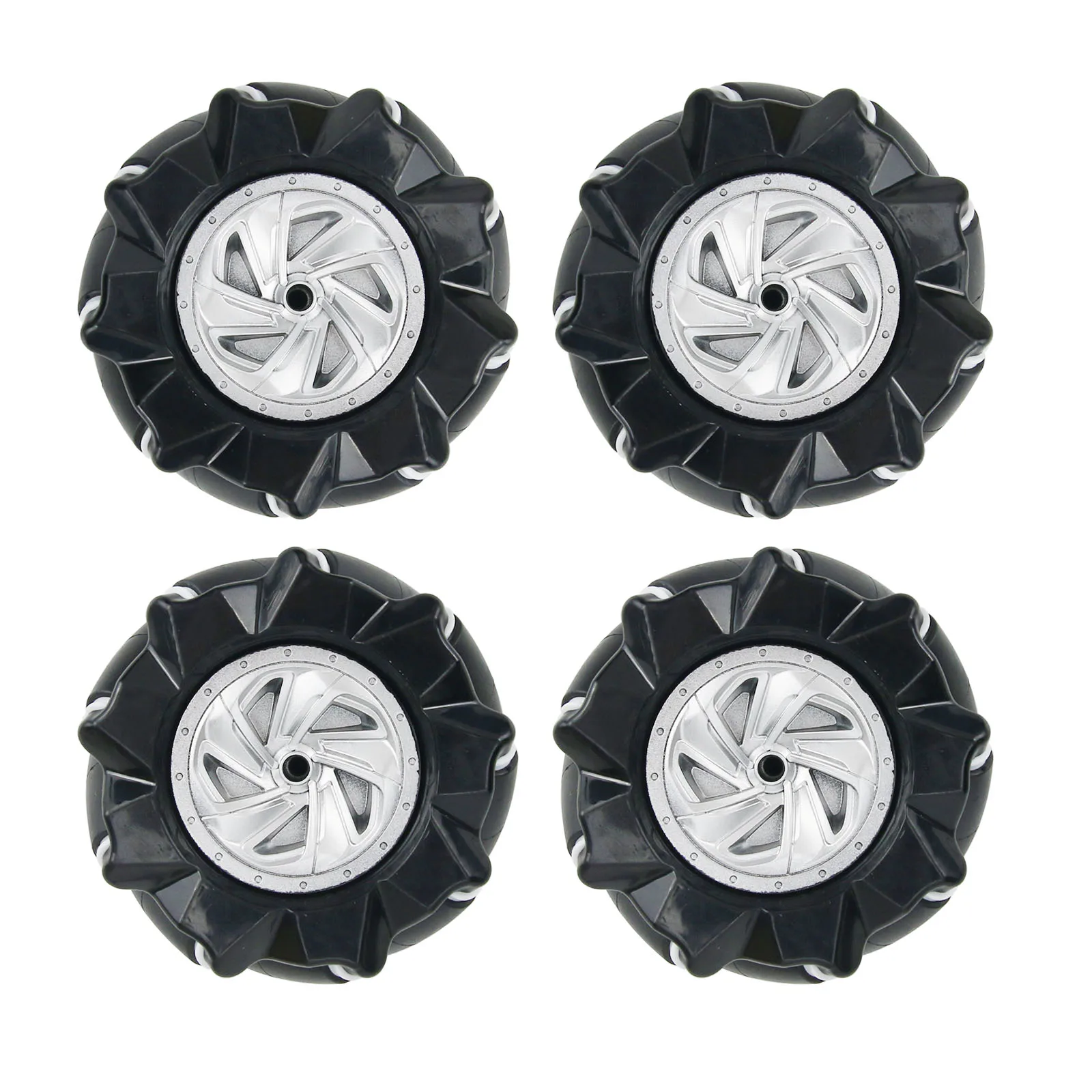 4WD 메카넘 로봇 자동차 스마트 자동차 섀시 키트 부하 용량 10KG, 80mm/97mm 옴니 휠 미완성