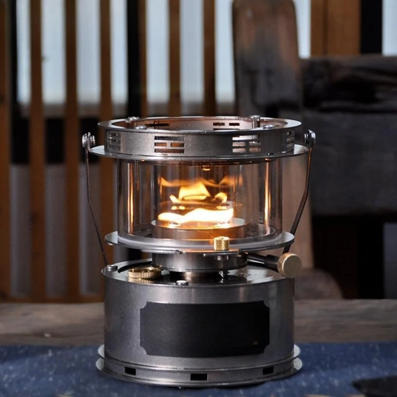 Half Window Visible Flame Alcohol Stove Portable Camping Furnace For Tea Making Barbecue Outdoor Use
