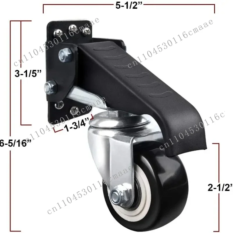 Table Heavy Duty Telescopic Casters 600 Lb Capacity Set of 4 Level Down Equipment Side Mount Adjustable Bench Casters