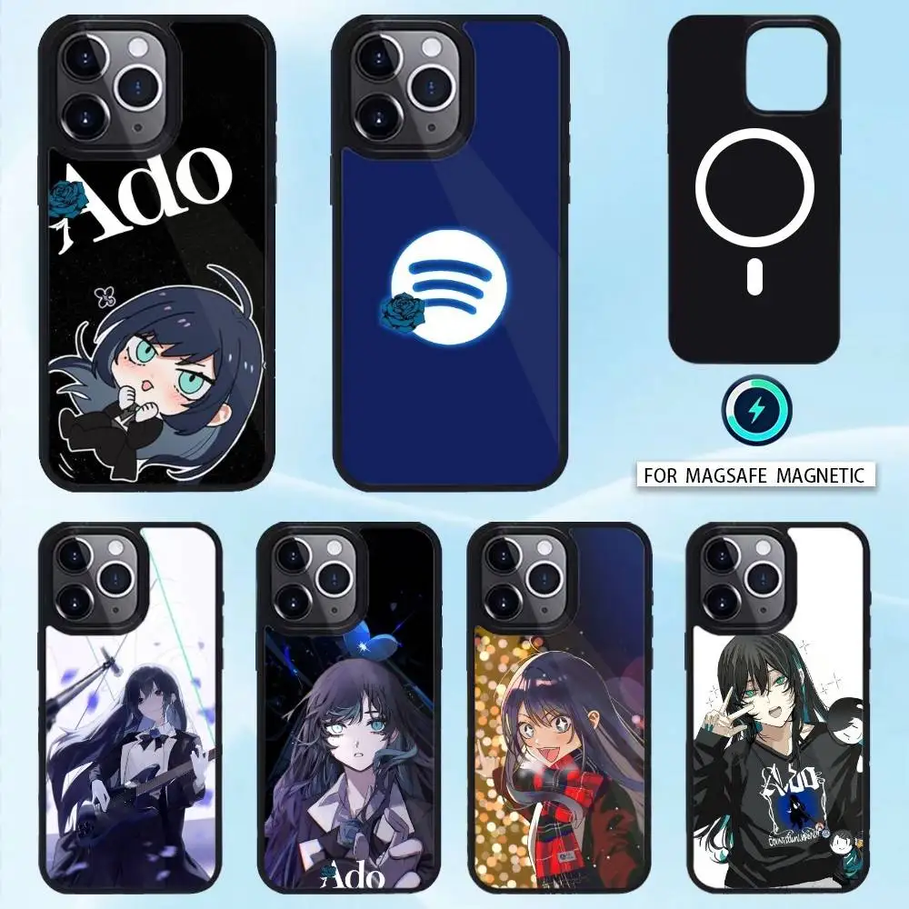 

Beautiful A-Ado Singer Concert LP Phone Case Magnetic For iPhone16 15 14 13 12 Pro Max For Magsafe Wireless Charging Cover