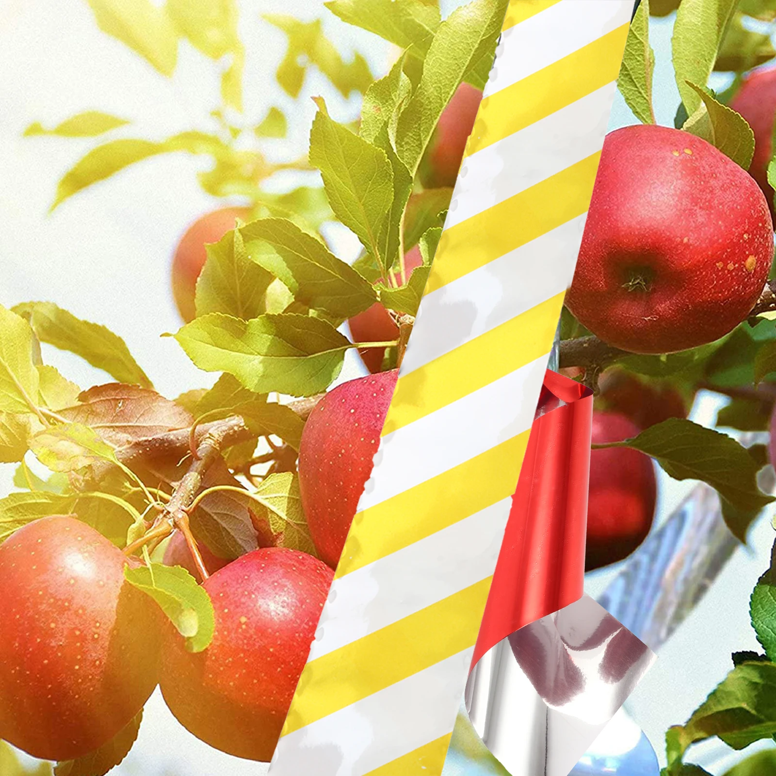 

4pcs Bird Repellent Ribbon Tape Eco Friendly Lightweight Scarecrow Reflective Film Orchard Pest Control Solution