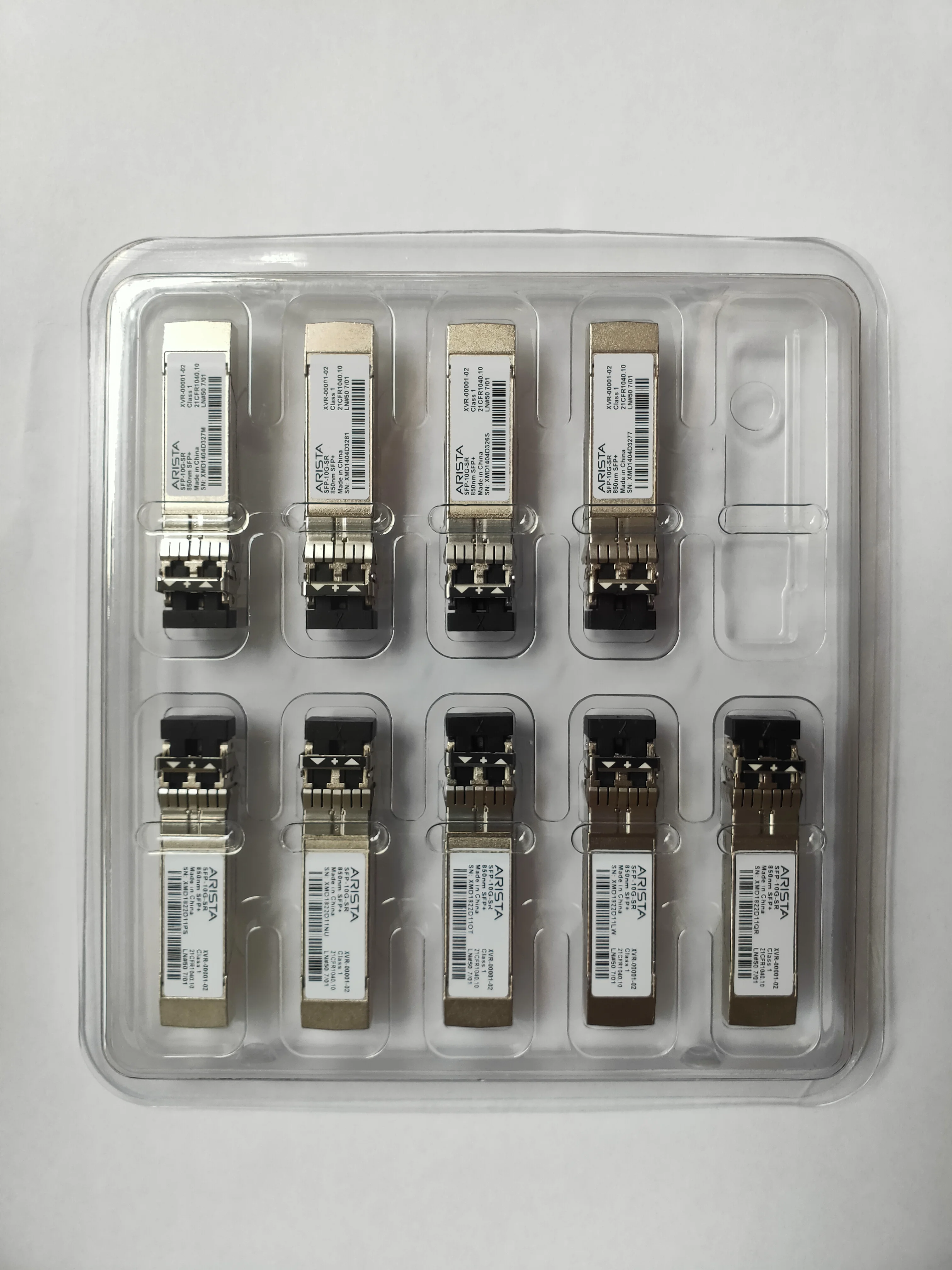 Arista 10G Sfp Optical Module Xvr-00001-02 SFP-10G-SR 10GB SR Optical Transceiver 850NM Multimode 10g Fiber Switch