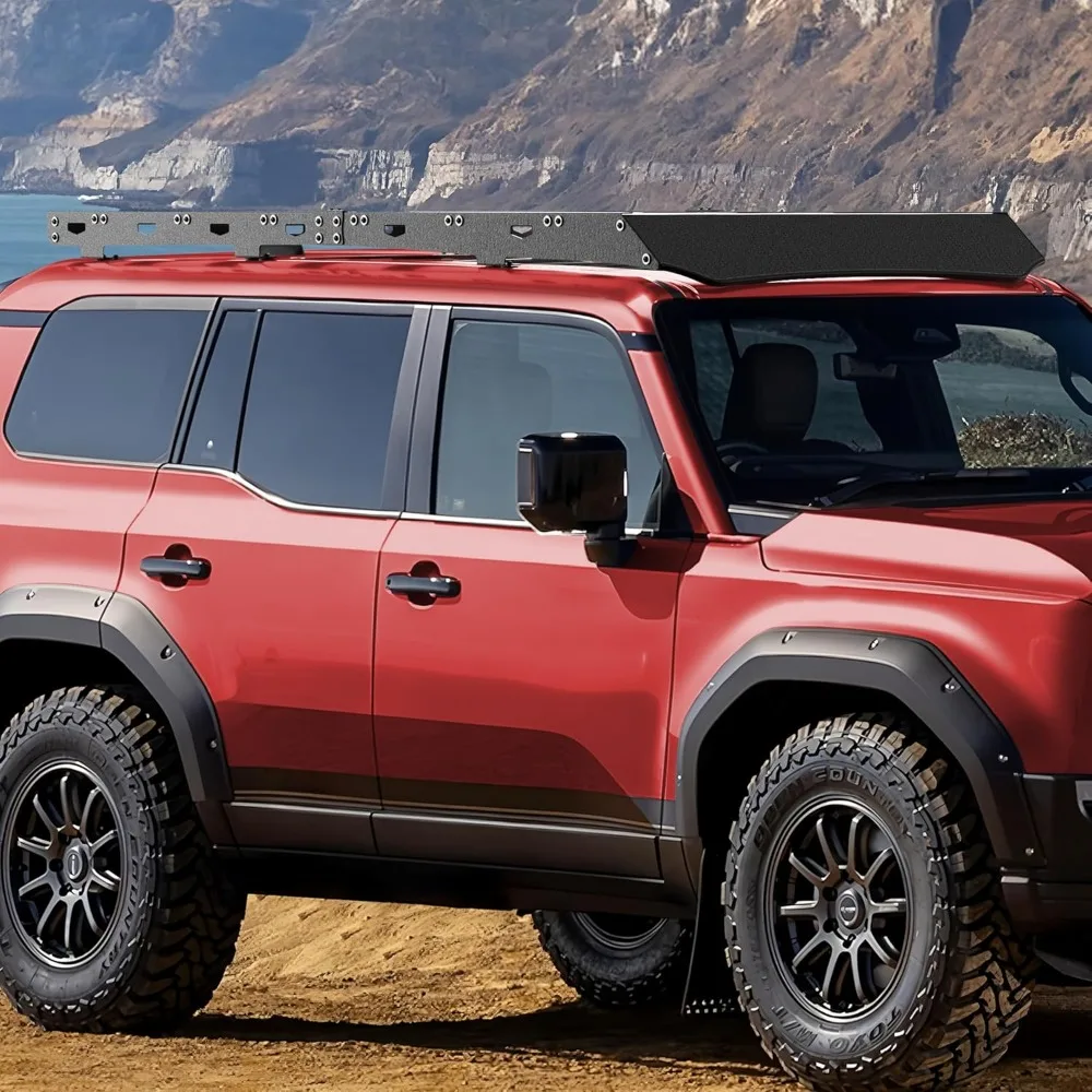 حامل تخزين الأمتعة لرف السقف شديد التحمل لـ 2024-2025 Toyota Land Cruiser Prado LC250، متوافق مع Large L