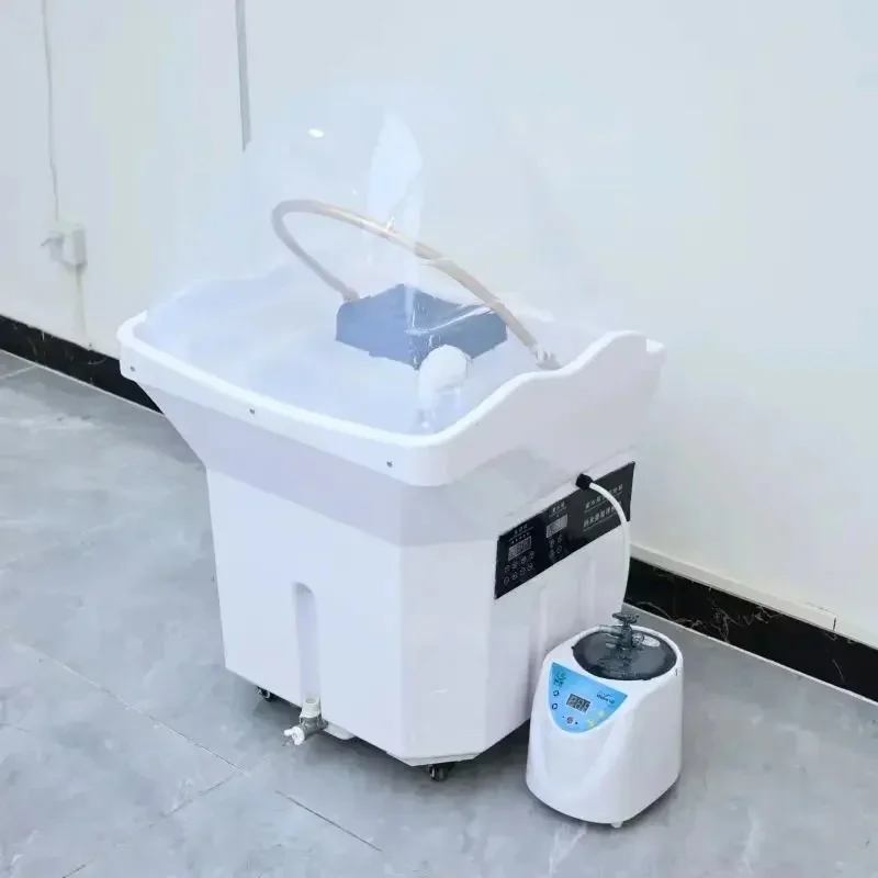 hair spa washbasin with water circulation system and portable design, suitable for commercial hair salons