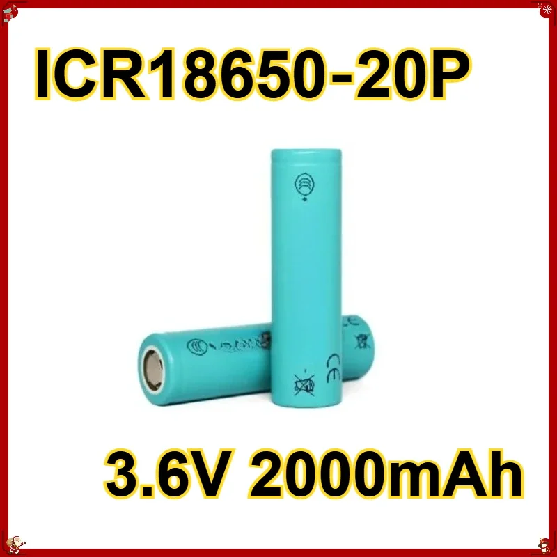 [NEW]  2PCS ICR18650‑20P 3.6V 2000mAh for Electric Two‑wheeler for EVE 15C 30A Discharge Power Lithium‑ion Replacement Battery