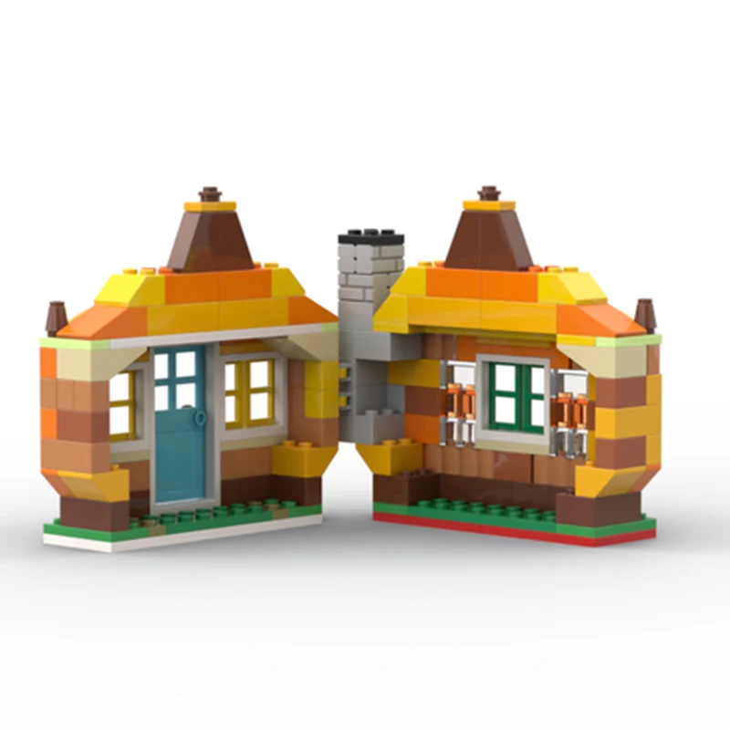 

198 шт. MOC тыквенный домик, классические строительные блоки, рождественский подарок, игрушка для развития терпения и концентрации