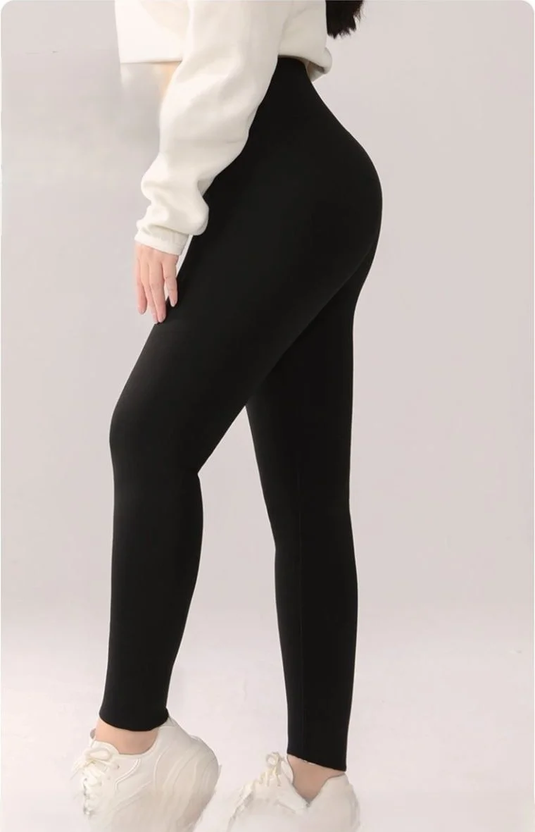 Yoga Pants Dark Green Women Charcoal Fluff Lace Up Polar Flocking Club  Feel Apparel Tight Fitting Cute Embroidered Lining