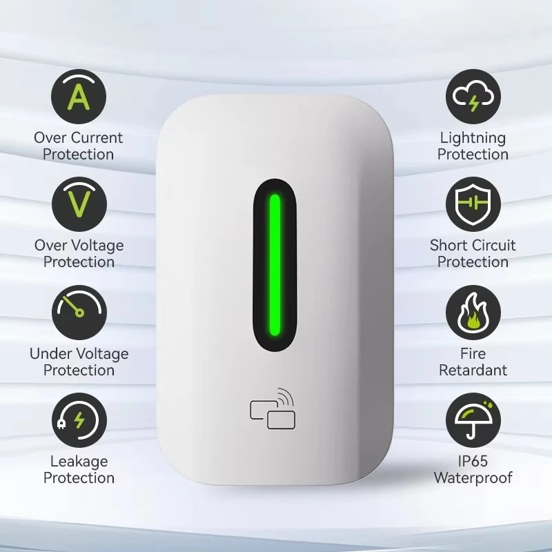 7KW Smart Wallbox EV Charger New Generation Wall-mounted Charging Station for Home Electric Vehicle Charging