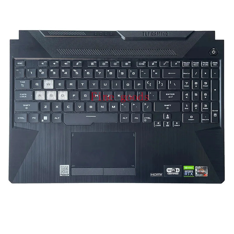 Backlit Keyboard for Asus TUF Gaming 8 F15 FX506 FA506 FA506II FX506H F17 FA706 FA706U FX706 FX706U with air outlet cover