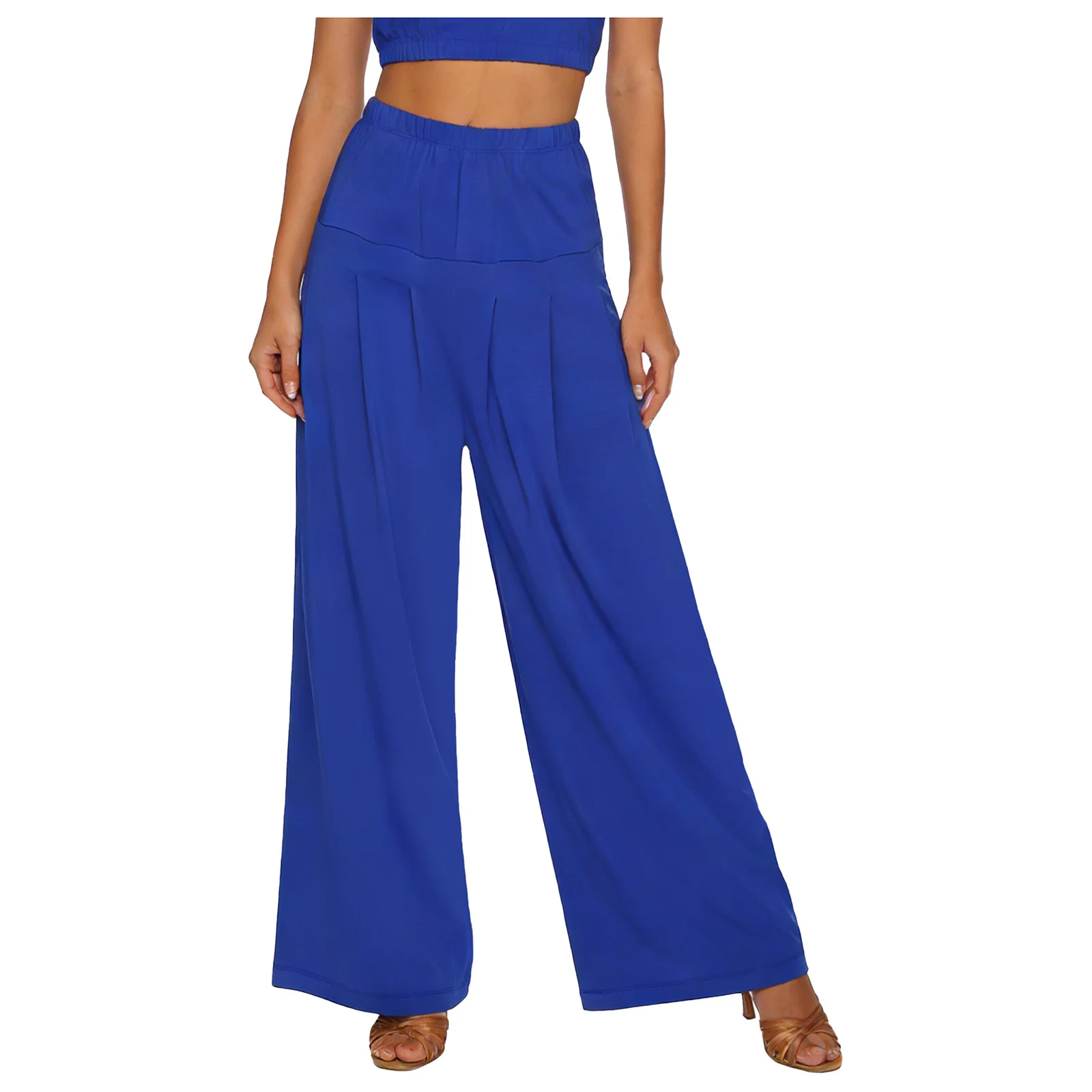 Womens Flowing Lyrical Dance Pants with Elastic Waistband And Wide Leg Design Palazzo Casual Pants for Praise And Worship Dance