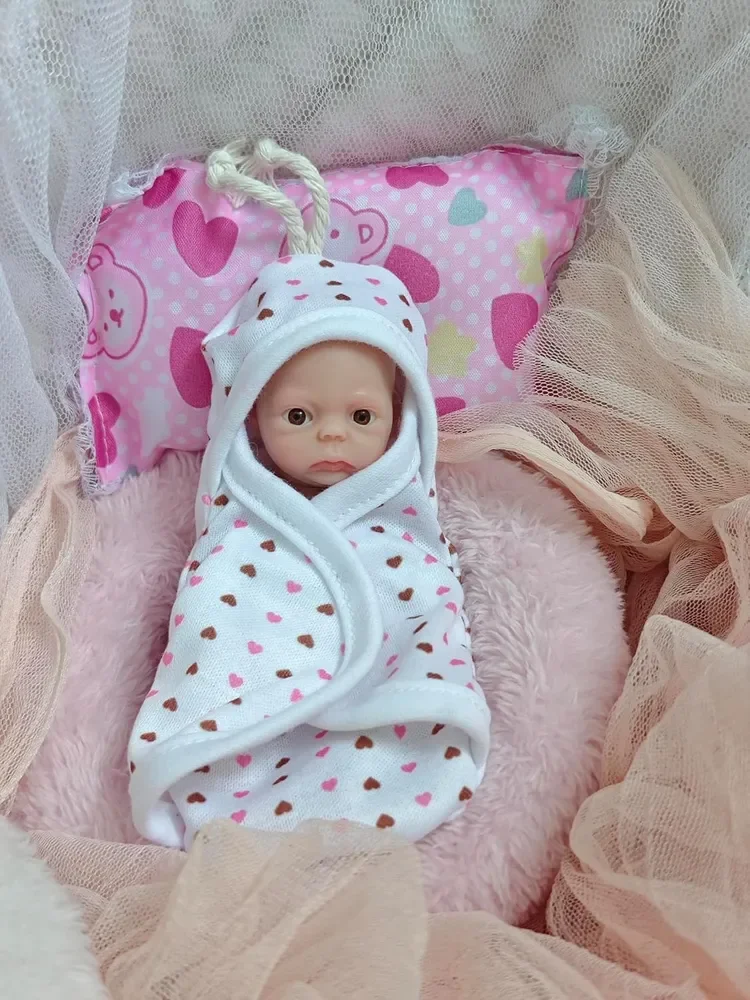 Reborn Baby Dolls Full Silicone Body Baby Doll Girl Mini Realistic Newborn Baby Dolls For kids gift 5.5 Inch