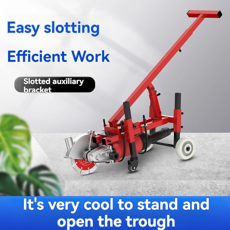 Hand Pushed Ground Slotting Bracket Concrete Cutting Machine Road Lifting Type Installation Water & Electric Bracket