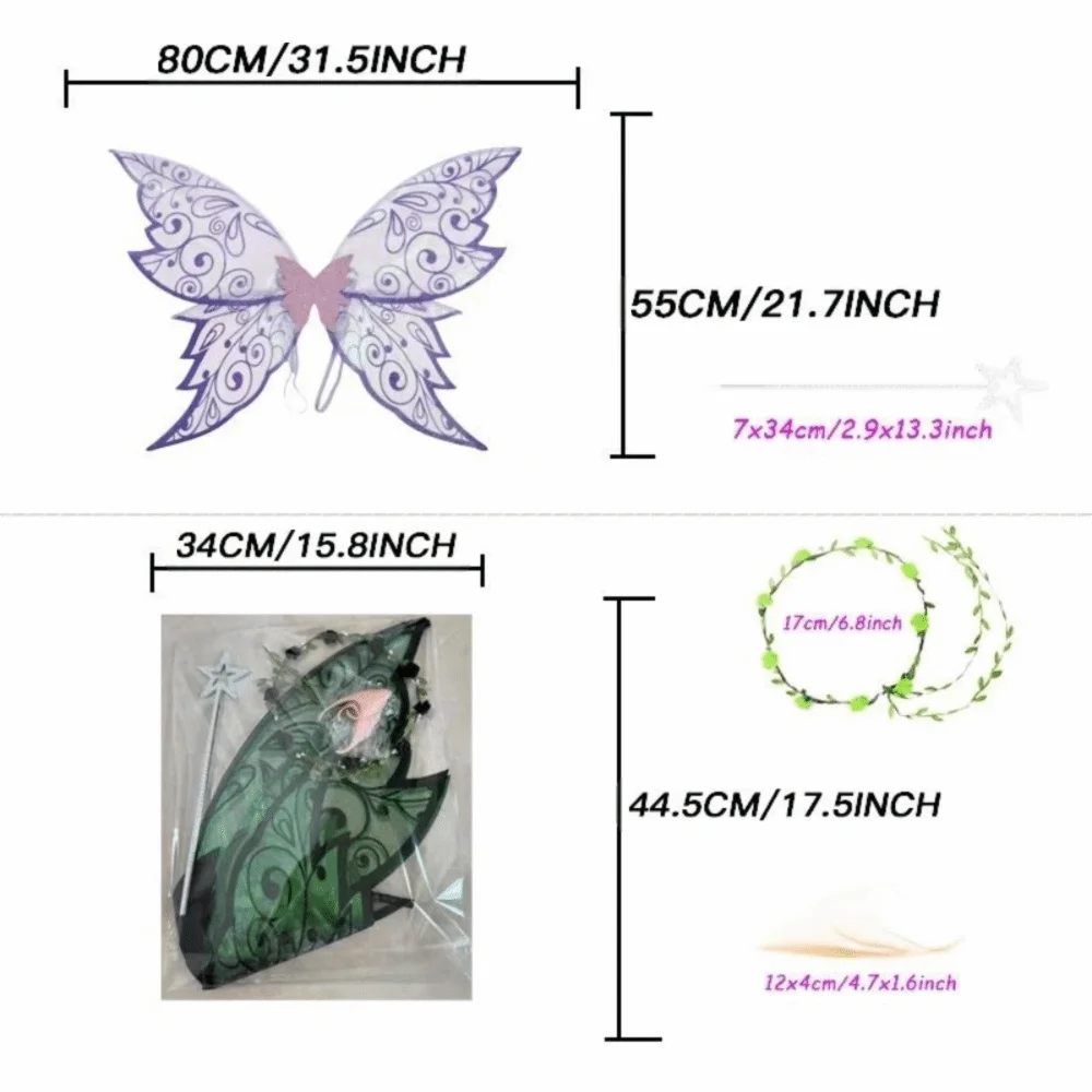 Glitter Fairy Wings Fairy Angel Wing Costume Elf Wings Angel Wings Photography Props Fairy Wings Cosplay Wings