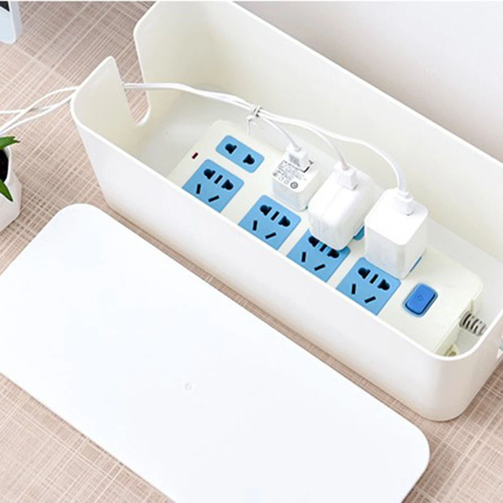 For Cable Tidy Box Set of 2 Innovative Organizer for Hiding Messy Cords and Creating a Safer Environment at Home or Office