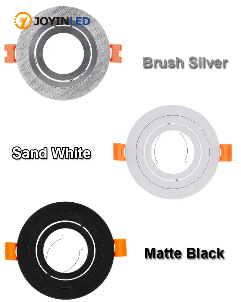 LED Recessed Downlight Frame GU10 MR16 Housing Recessed GU10 MR16 Ceiling Downlight Indoor Spot Lighting Adjustable LED