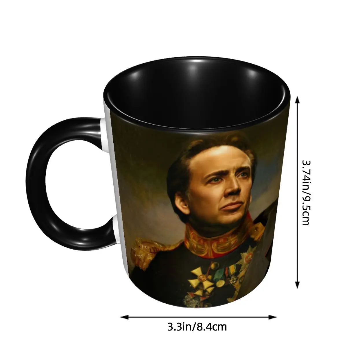 DIY Cool Nicolas Cage Portrait Ceramic Mugs Personalized Coffee Cup Creative Gift