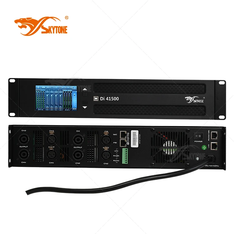 

Digital Power Amplifier DANT Network 4 Channel Professional Audio Amplifier with DSP Processor