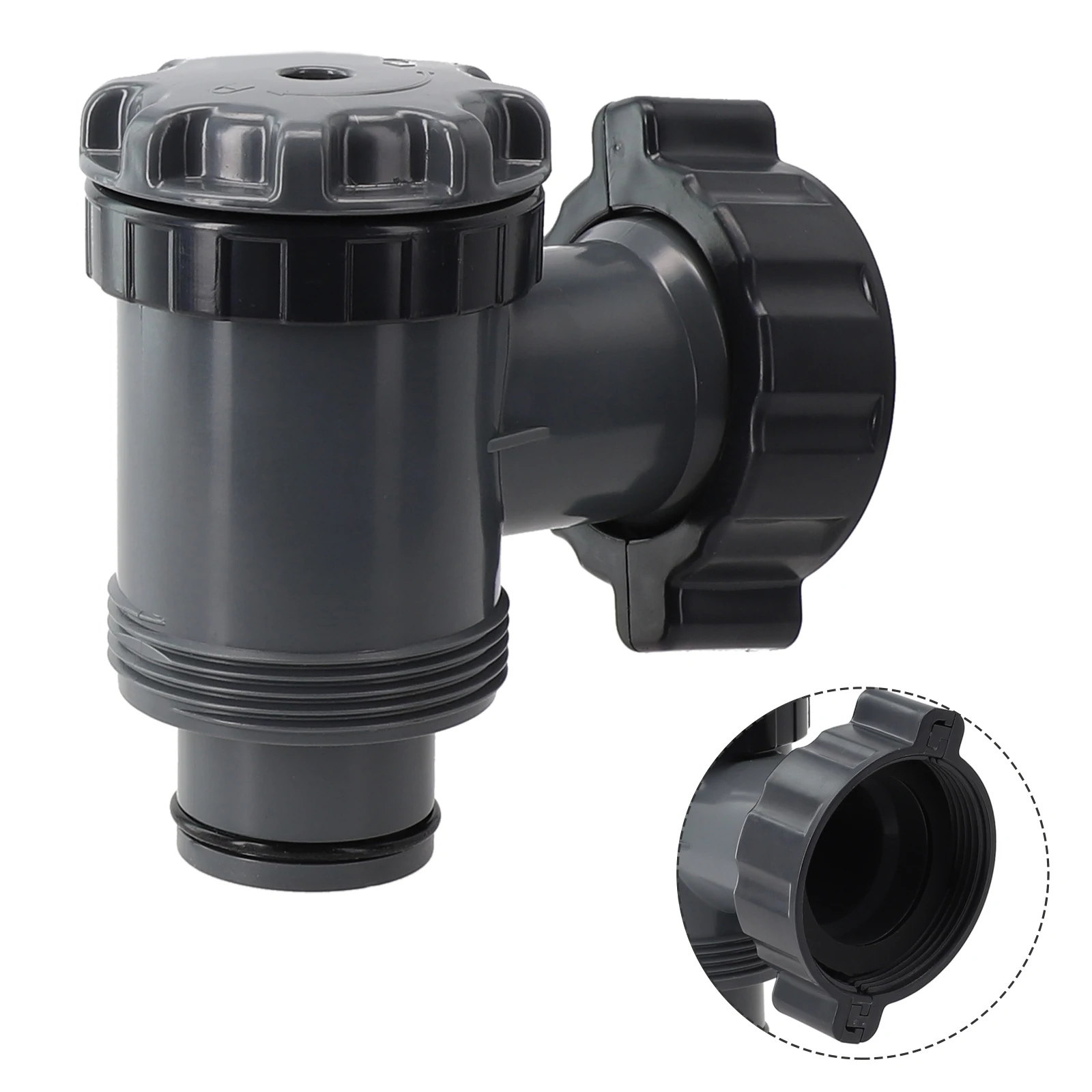 On Off Plunger Valve Replacement Compatible with Swimming Pool Filter Pumps Featuring 38 Hose and 2 1/2 Threaded Connector