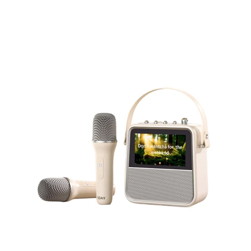 BK02 Lyrics Speaker Home Singing K Song Microphone Microphone Integrated Home Ktv Bluetooth Speaker