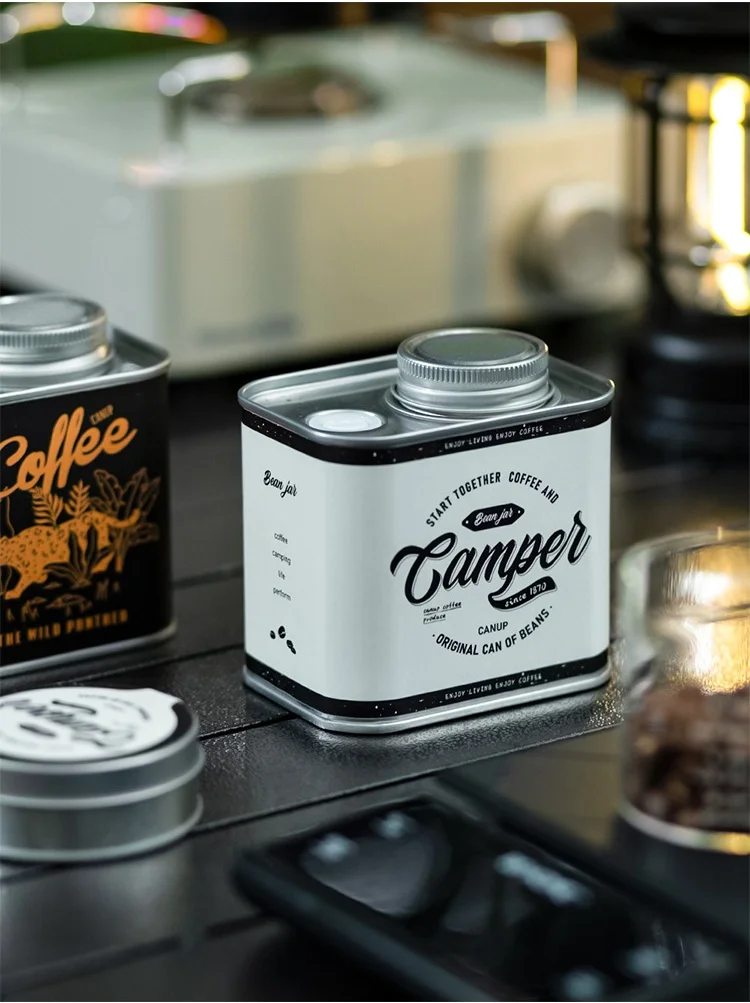 Coffee Bean Sealed Can Outdoor Camping Tin Box Food Grade Packaging Storage Fresh Breathing Tin Can