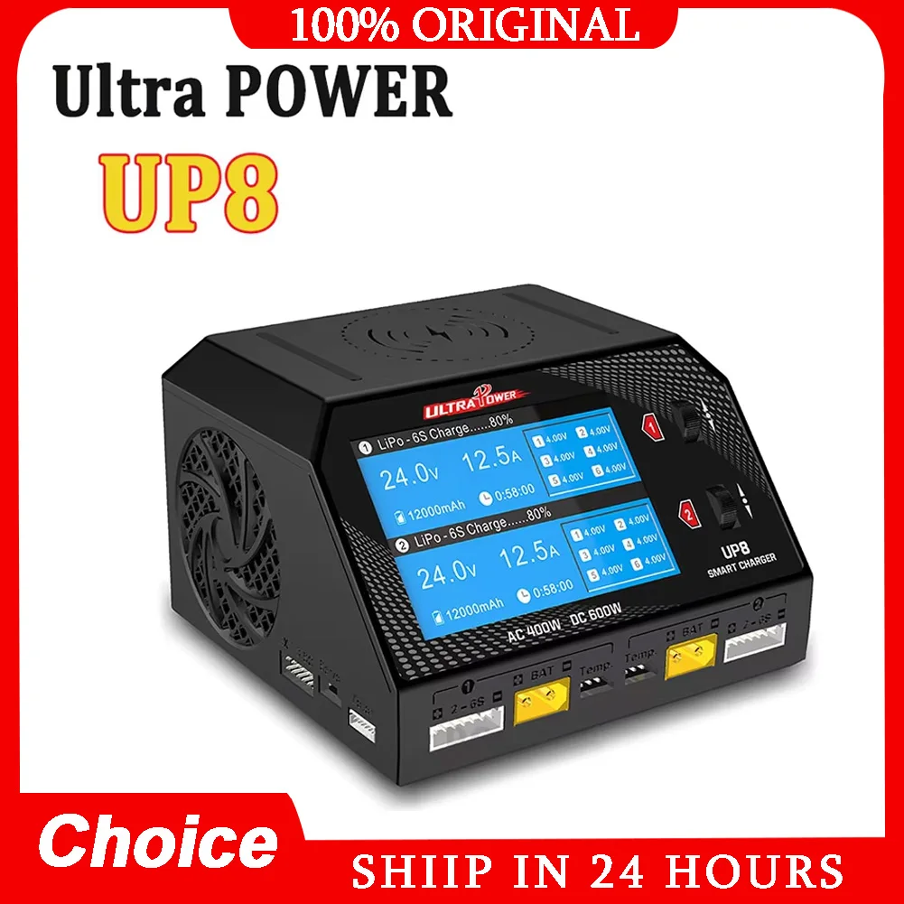 

Ultra Power UP8 2x16A Dual Channel Charger – 400W AC/600W DC, LiPo/LiHV/LiIon Balancing & Discharging
