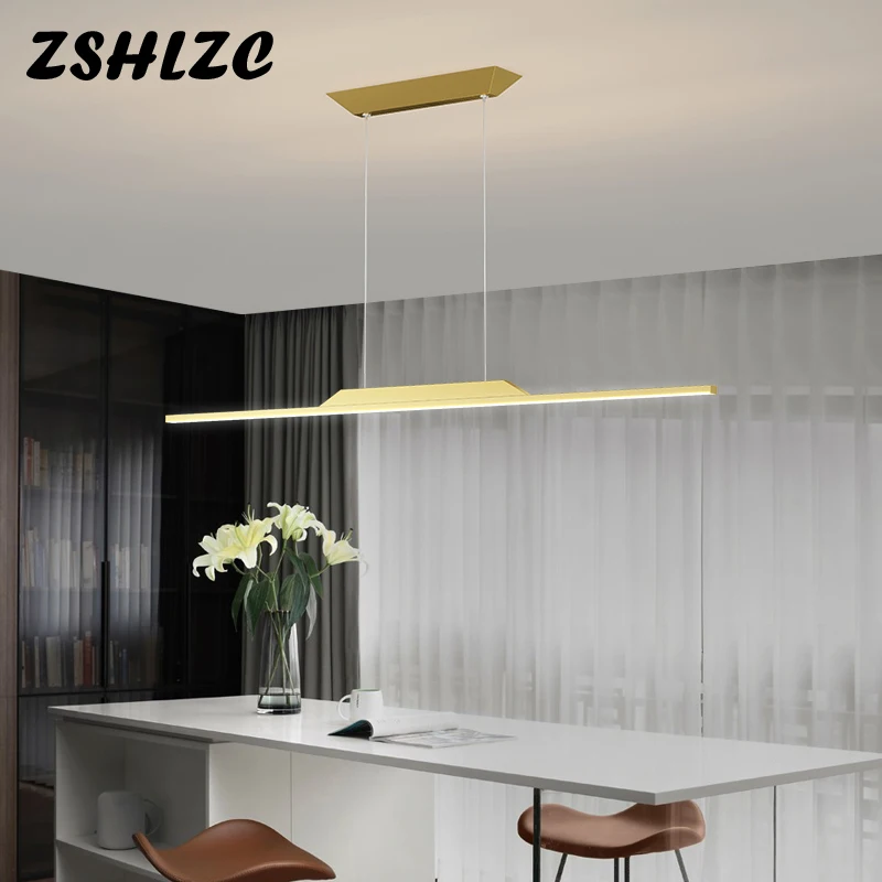 

Modern LED Pendant Lights For Dining Room Kitchen Living Room Minimalist Creative LED Chandeliers With Remote Hanging Lamps 110V