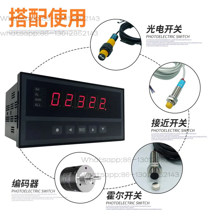 XSM tachometer motor speed digital display high precision electronic intelligent measurement with proximity switch non-contact