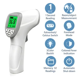 Medical Digital Forehead Thermometer Electronic Non-contact Body Temperature Meter Fever For Adult Child Forehead Gun