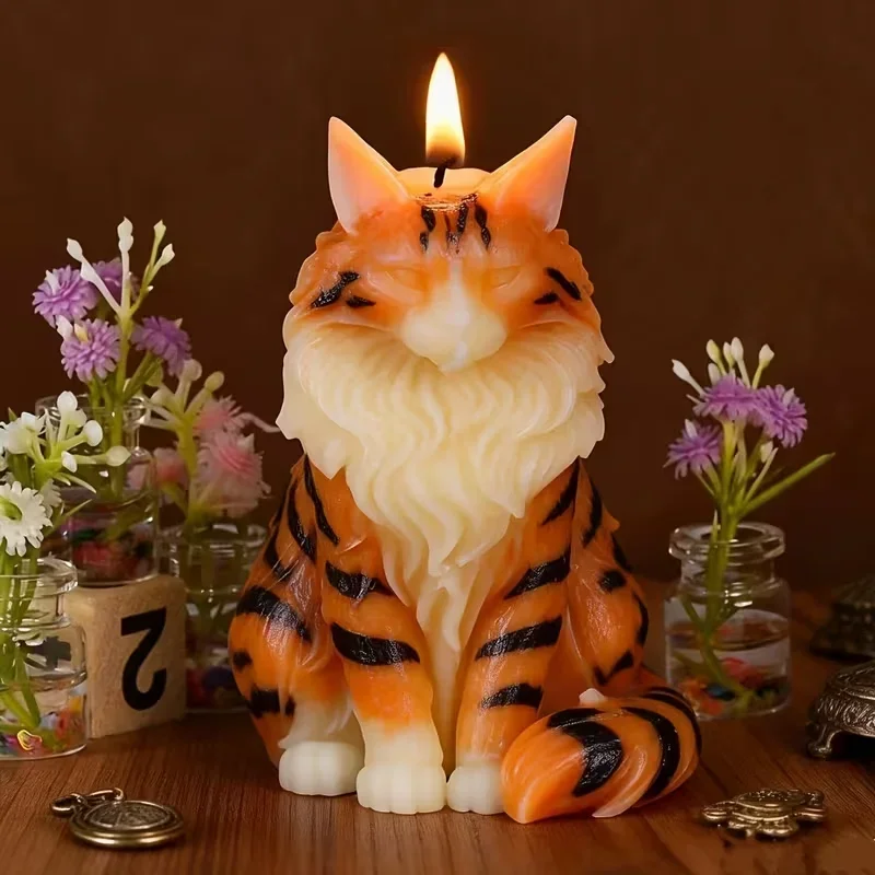 

1 шт. 3D-форма для свечей в виде сидящей кошки, силиконовая форма для мыла, гипса, смолы, цемента, для рукоделия и поделок своими руками