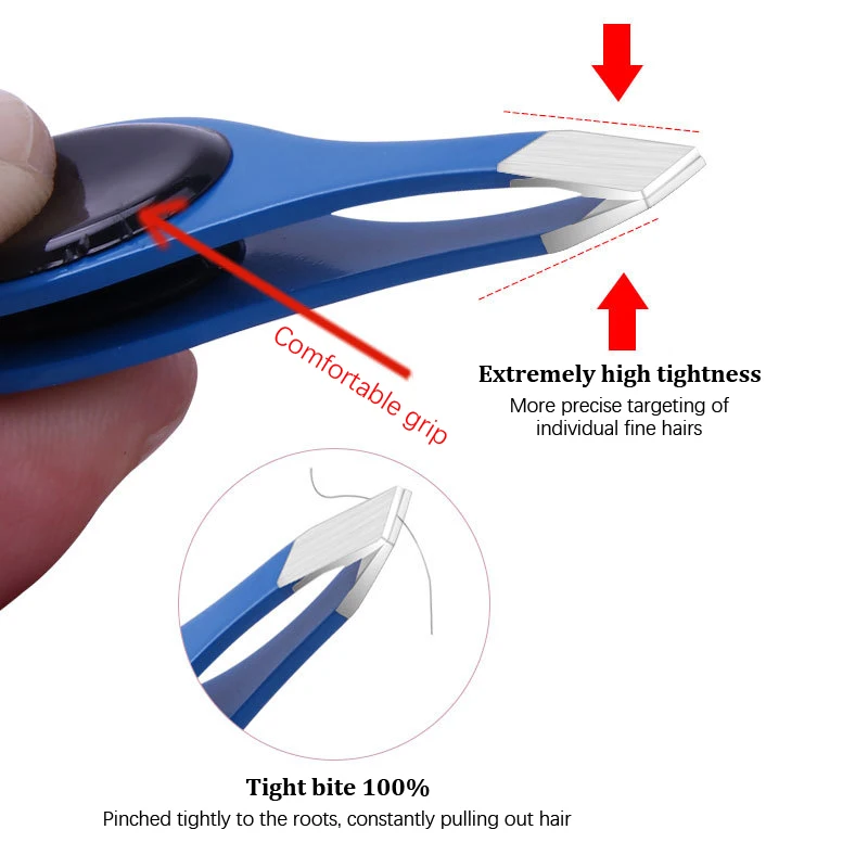 [YA]Eyebrow Tweezer Stainless Steel Eyelash Extension Tweezers Eye Hair Removal Lady Face Makeup Tools Beauty Essential