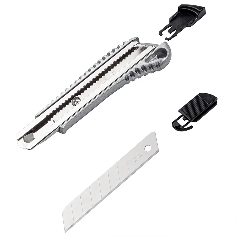 Deli 18mm/T-shape Retractable Knife Household Unboxing Cutter Multifunction Industrial Heavy Duty  Aluminum Alloy Utility Knifes